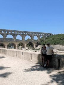 Exploring the beautiful aqueduct - Pont du Gard, France